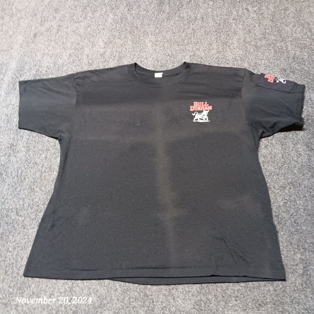 Vintage Bull Durham Tobacco Shirt Adult‎ XL Black Single Stitch Sleeve Pocket